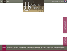 Tablet Screenshot of hotelduchateau-dinan.com